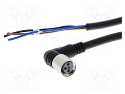 Connection lead; M8; PIN: 3; angled; female