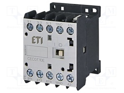 Contactor: 3-pole; NO x3; Auxiliary contacts: NO; 400VAC; 18A; CEC