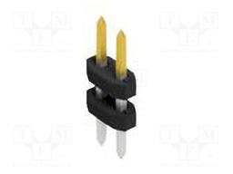 Connector: pin strips; pin header; male; PIN: 2; 2mm; THT; 2x1; 100V