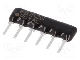 Resistor network: Y; 1.5kΩ; No.of resistors: 3; THT; 0.125W; ±2%
