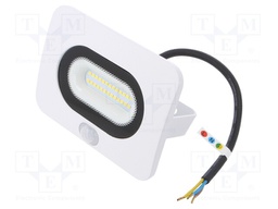 Lamp: LED flood light; 4000(typ)K; IP64; Body: white; 10W; 230VAC