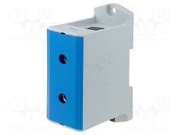 Splice terminal: rail; 35÷240mm2; ways: 1; terminals: 2; blue; TS35