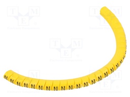 Markers for cables and wires; Label symbol: N; 2.5÷5mm; PVC; PA