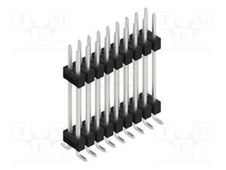 Connector: pin strips; pin header; male; PIN: 18; 2.54mm; SMT; 2x9