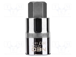 Socket; hex key,socket spanner; HEX 17mm; 1/2"