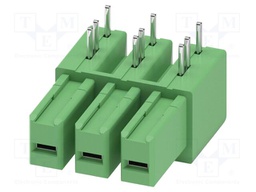 PCB headers, nominal cross section: 6 mm?, color: green, nom