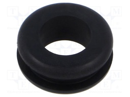 Grommet; black; UL94HB; TPR