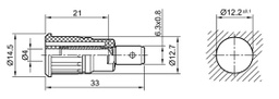 32A; Urated: 1kV; violet; Material: brass; Plating: nickel plated