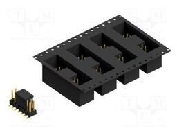 Connector: pin strips; pin header; male; PIN: 14; 2.54mm; SMT; 2x7