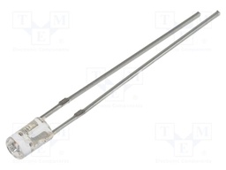 LED; yellow; 3mm; 500÷750mcd; 140°; Front: convex; 1.8÷2.1VDC