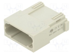 Connector: HDC; module; male; MIXO; PIN: 12; w/o contacts; 10A