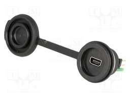 USB B mini; 1310; for panel mounting,rear side nut; USB 2.0