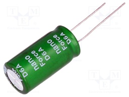 Capacitor: electrolytic; backup capacitor,supercapacitor; THT