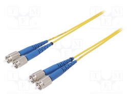 Fiber patch cord; both sides,FC; 1m; Optical fiber: 9/125um