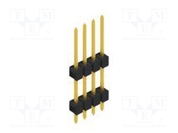 Connector: pin strips; pin header; male; PIN: 4; 2.54mm; THT; 1x4