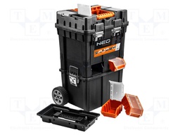 Chest; tool case; with wheels; 400x400x705mm