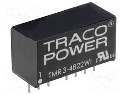 Converter: DC/DC; 3W; Uin: 18÷75V; Uout: 12VDC; Uout2: -12VDC; SIP8