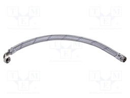 Angled anti-vibration hose; 0.8m; Hydraulic connection: 1"