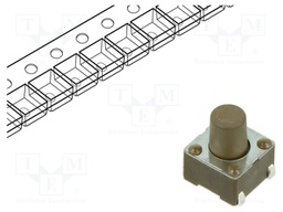 Microswitch TACT; SPST-NO; Pos: 2; 0.05A/12VDC; SMT; none; 1N; 7.3mm