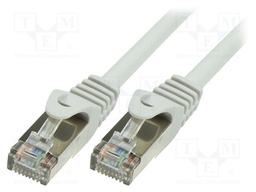 Patch cord; F/UTP; 5e; stranded; CCA; PVC; grey; 0.25m; 26AWG