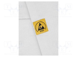 Coat; ESD; L; cotton,polyester,conductive fibers; white; 115g/m2