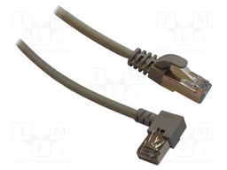 Patch cord; RJ45 plug,RJ45 right angled plug; F/UTP; 6; stranded