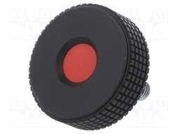 Knob; Ø: 50mm; Ext.thread: M10; 20mm; H: 33mm; technopolymer (PP)