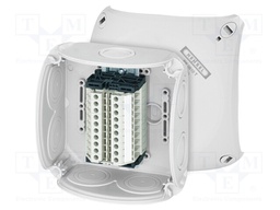 Enclosure: junction box; IP66; with terminals; grey