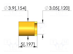 Sleeve for test probe; brass; DS-103; Features: magnetic; L: 5mm