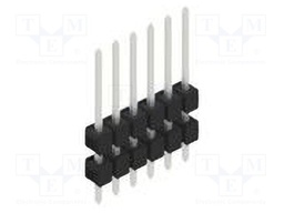 Connector: pin strips; pin header; male; PIN: 6; 2.54mm; THT; 1x6
