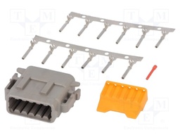 Connector: wire-wire; DTM; plug; female; Size: 20; 0.5÷1.5mm2; IP68