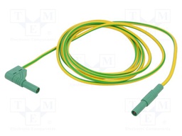 Test lead; 32A; banana plug 4mm,angular banana plug 4mm; Len: 2m