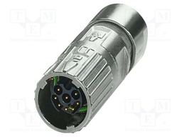 Connector: M17; plug; M17 PRO; PIN: 8; 60V; 8A; IP67; crimped