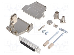 D-Sub; PIN: 25; plug; female; soldering; for cable; black