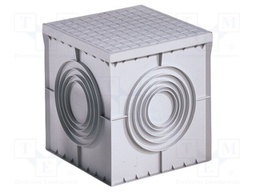Enclosure: junction box; X: 200mm; Y: 200mm; Z: 200mm; plastic; grey