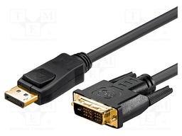 Cable; DisplayPort 1.1; DisplayPort plug,DVI-D (24+1) plug; 1m