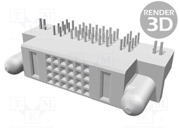 Connector: PCB to PCB; MULTI-BEAM; socket; female; angled 90°