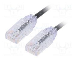 Patch cord; TX6-28™,U/UTP; 6; stranded; Cu; LSZH; black; Len: 0.5m