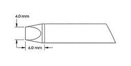 Tip; chisel; 4mm; for soldering station; GT-HP-T6C