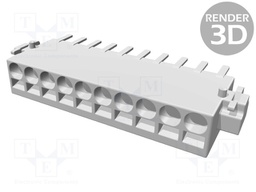 Connector: wire-board; female; PIN: 10; 2.54mm; SMT; socket; 6A