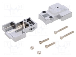 Enclosure: for D-Sub connectors; shielded; Locking: screws