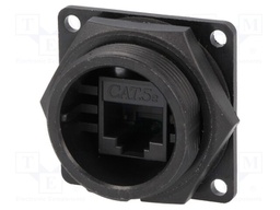 Socket; RJ45; DC; PIN: 8; Cat: 5e; Layout: 8p8c; IP67,IP68; IDC