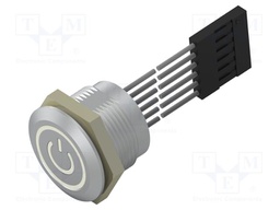 Switch: capacitive; Pos: 2; SPST; 1A/24VDC; IP68; OFF-ON; RGB