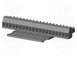 Connector: pluggable terminal block; plug; female; straight; grey