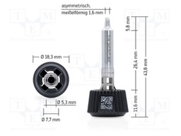 Tip; chisel; 1.6mm; longlife; for soldering station