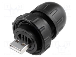 Plug; USB A; Data-Con-X; for cable; straight; USB 2.0; IP67,IP68