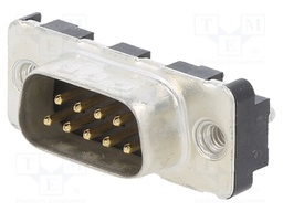 D Sub Connector, Standard, Plug, FCI Delta D Series, 9 Contacts, DE, Solder
