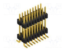 Connector: pin strips; pin header; male; PIN: 18; 1.27mm; SMT; 2x9