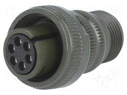 Connector: circular; Series: DS/MS; plug; female; PIN: 6; for cable