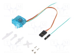 Motor: servo; 4.8÷6VDC; micro; analogue; 6g; 20x8.3x19.3mm; plastic